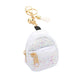Studded Backpack Bag Tassel Bag Charm - White - Keychains