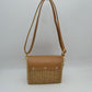 Quilted Flap Woven Straw Crossbody Bag with Adjustable Shoulder Strap - Crossbody Bag