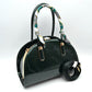 Dome Top-Handle Handbag with Detachable Shoulder Strap - Olive - Hand Bag