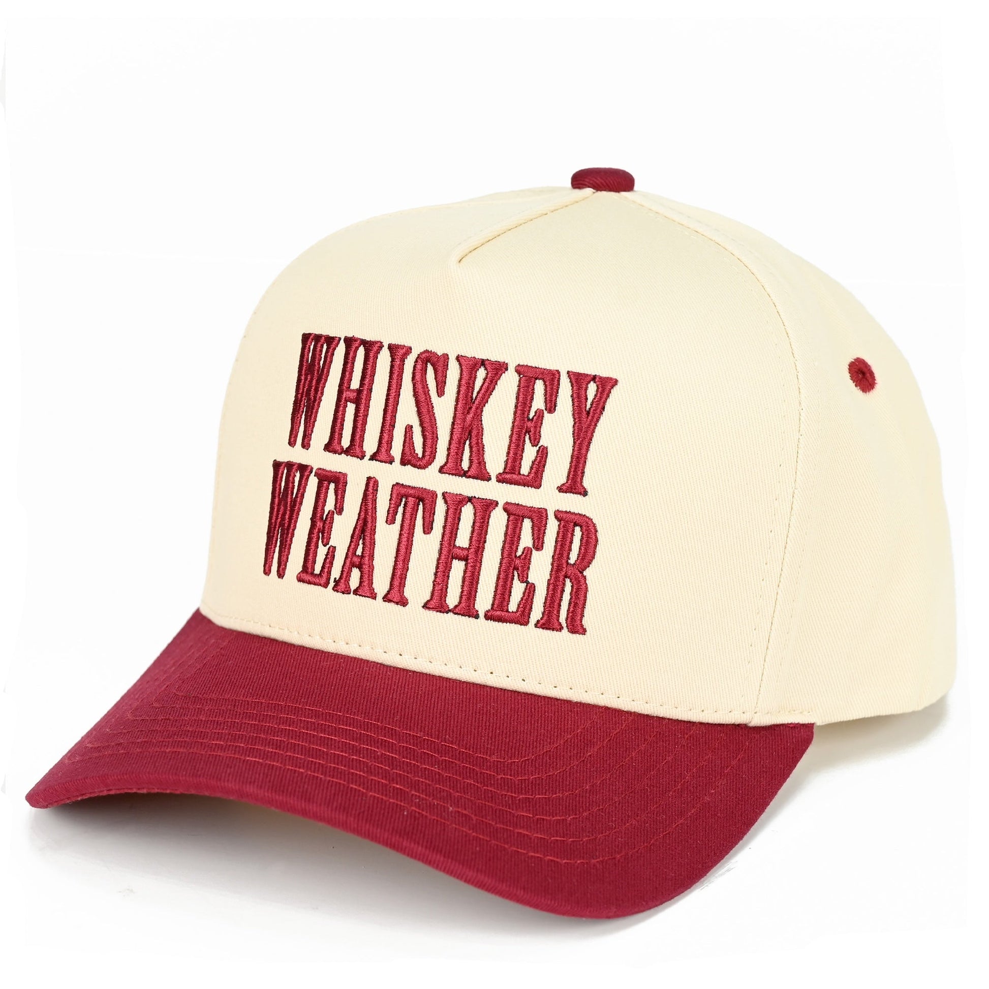 C.C Whiskey Weather Trucker Hat - Burgundy - Trucker Hats