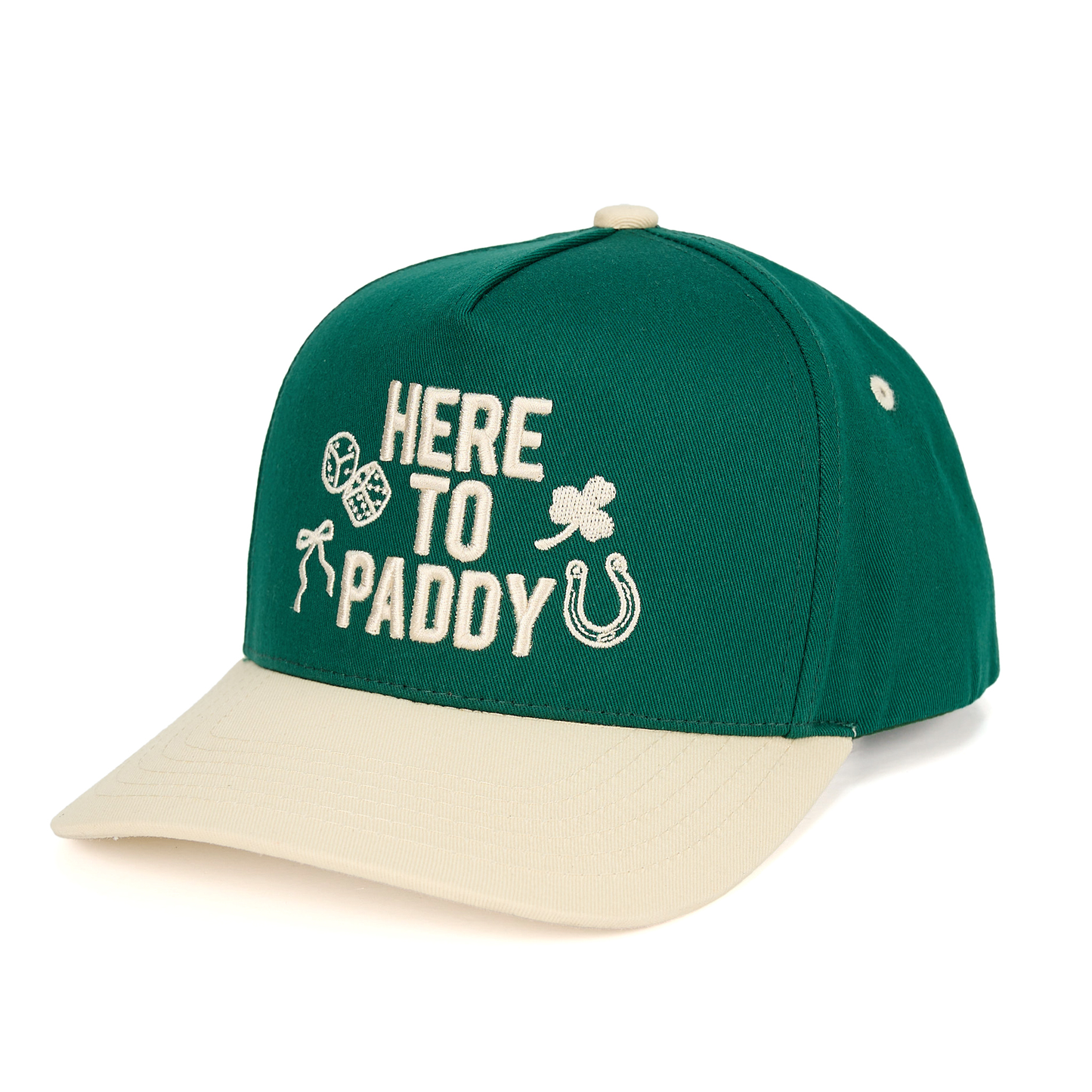 C.C Here To Paddy Trucker Hat - Cream/Dk. Green - Trucker Hats