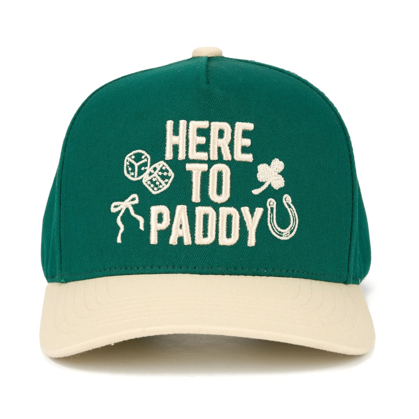 C.C Here To Paddy Trucker Hat - Cream/Dk. Green - Trucker Hats