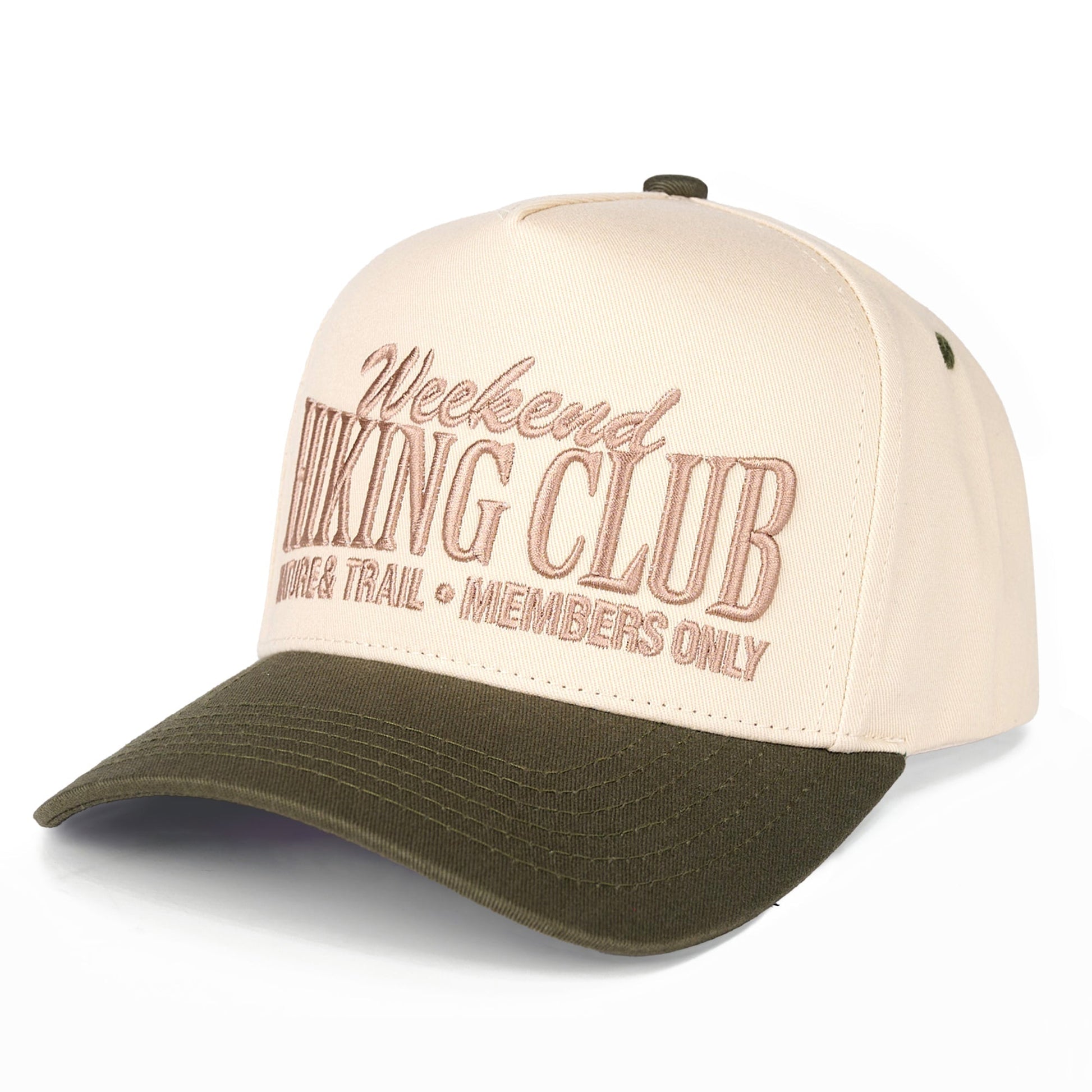 C.C Weekend Hiking Club Trucker Hat - Olive - Trucker Hats