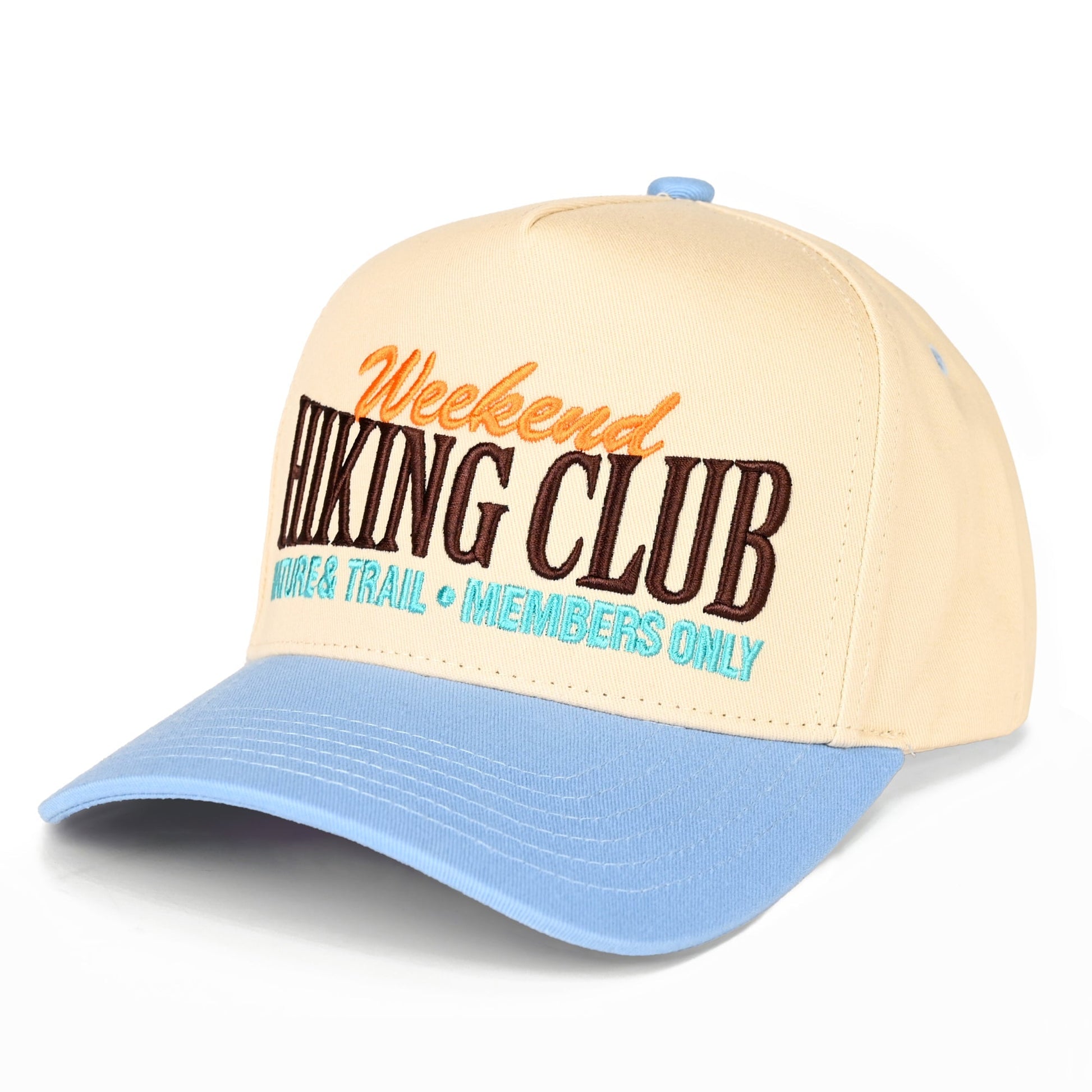 C.C Weekend Hiking Club Trucker Hat - Sky Blue - Trucker Hats