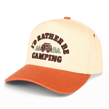 C.C I'D Rather Be Camping Trucker Hat