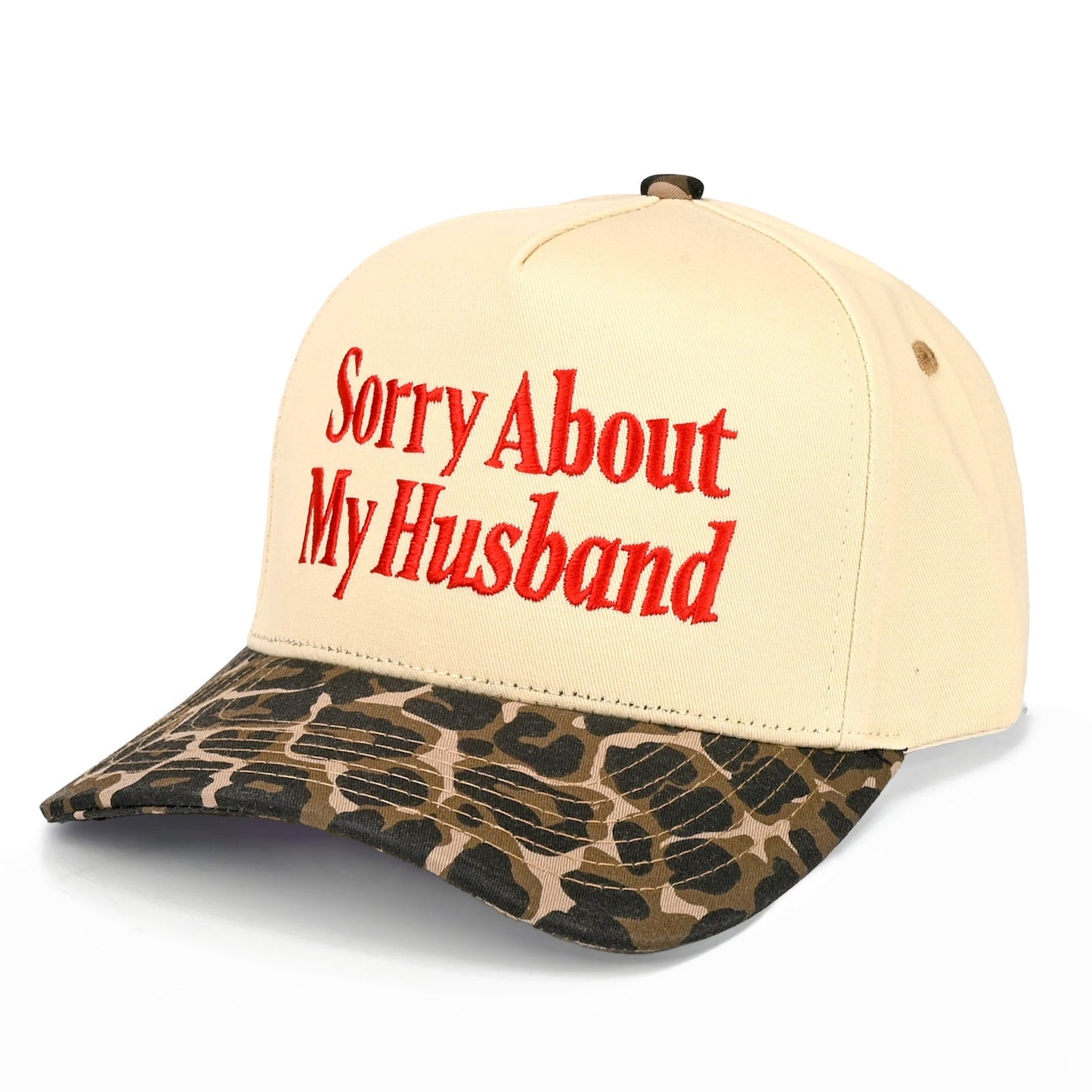 C.C Sorry About My Husband Trucker Hat - Leopard - Trucker Hats