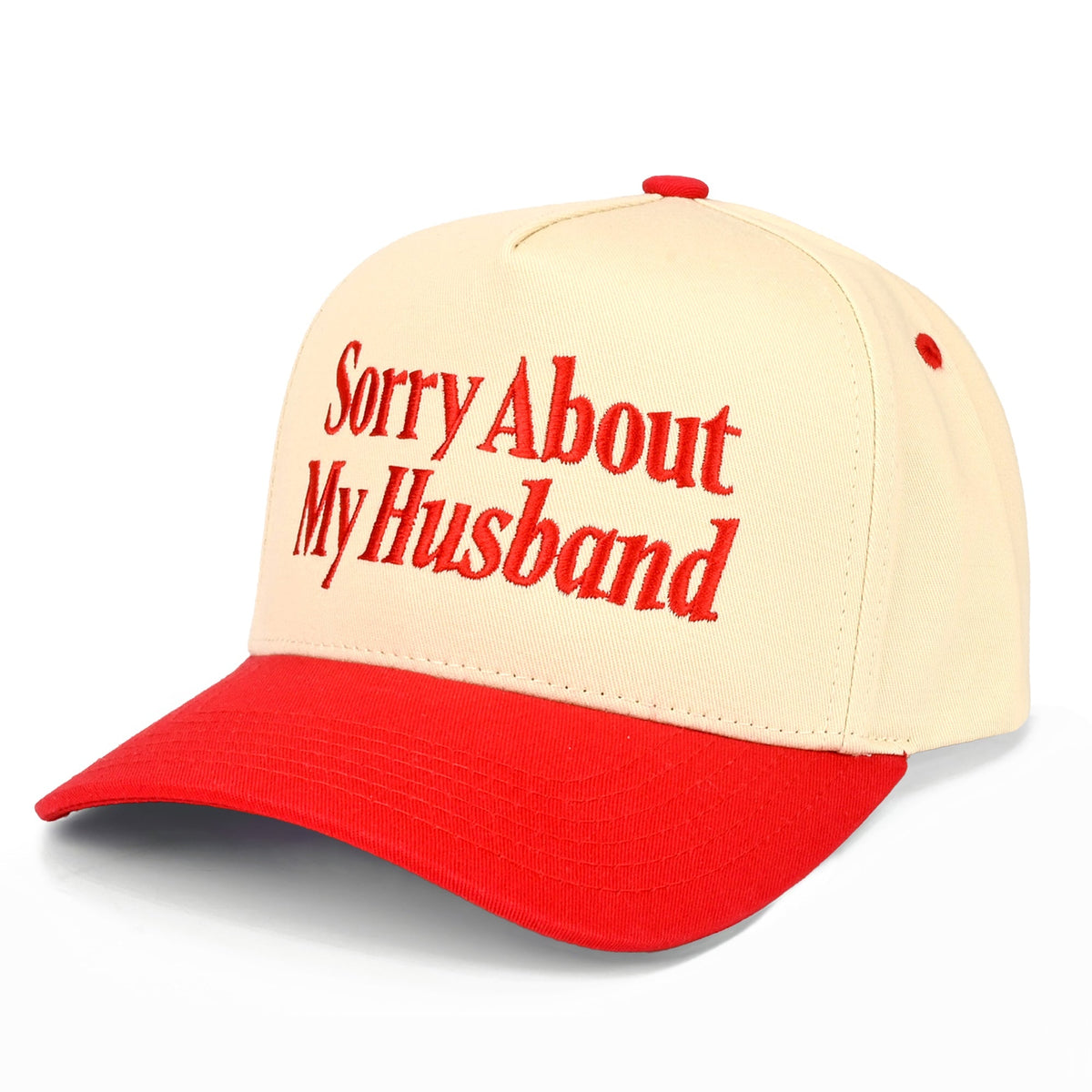 C.C Sorry About My Husband Trucker Hat - Red - Trucker Hats