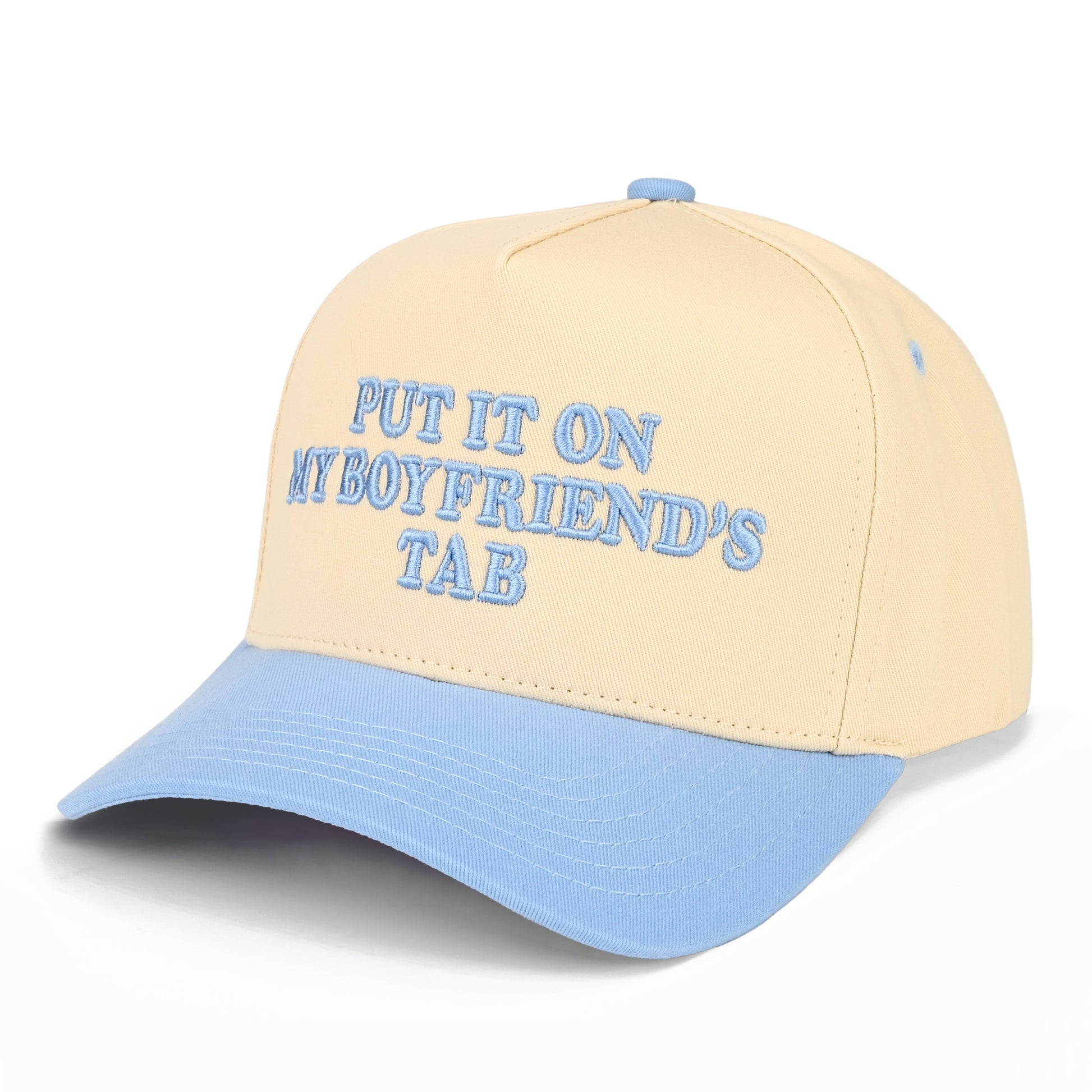 C.C Put It On My Boyfriend’s Tab Hat - Sky Blue - Trucker Hats