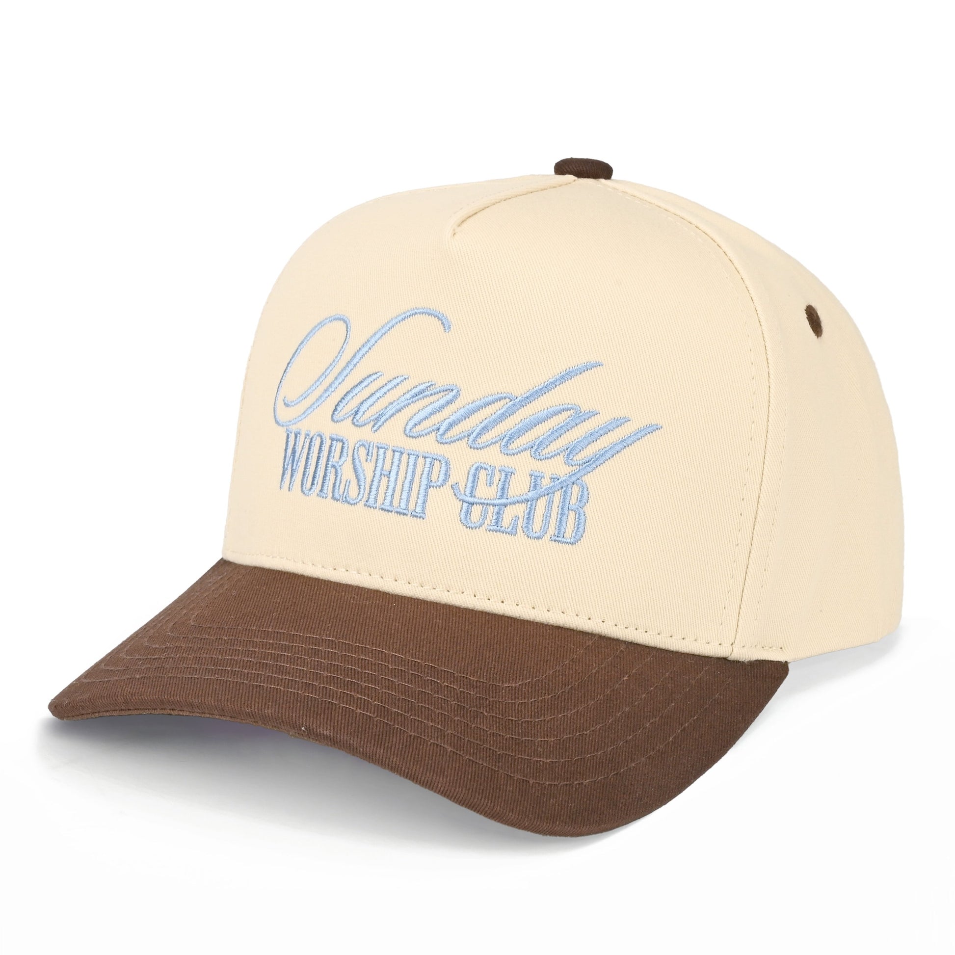 C.C Sunday Worship Club Trucker Hat - Brown - Trucker Hats
