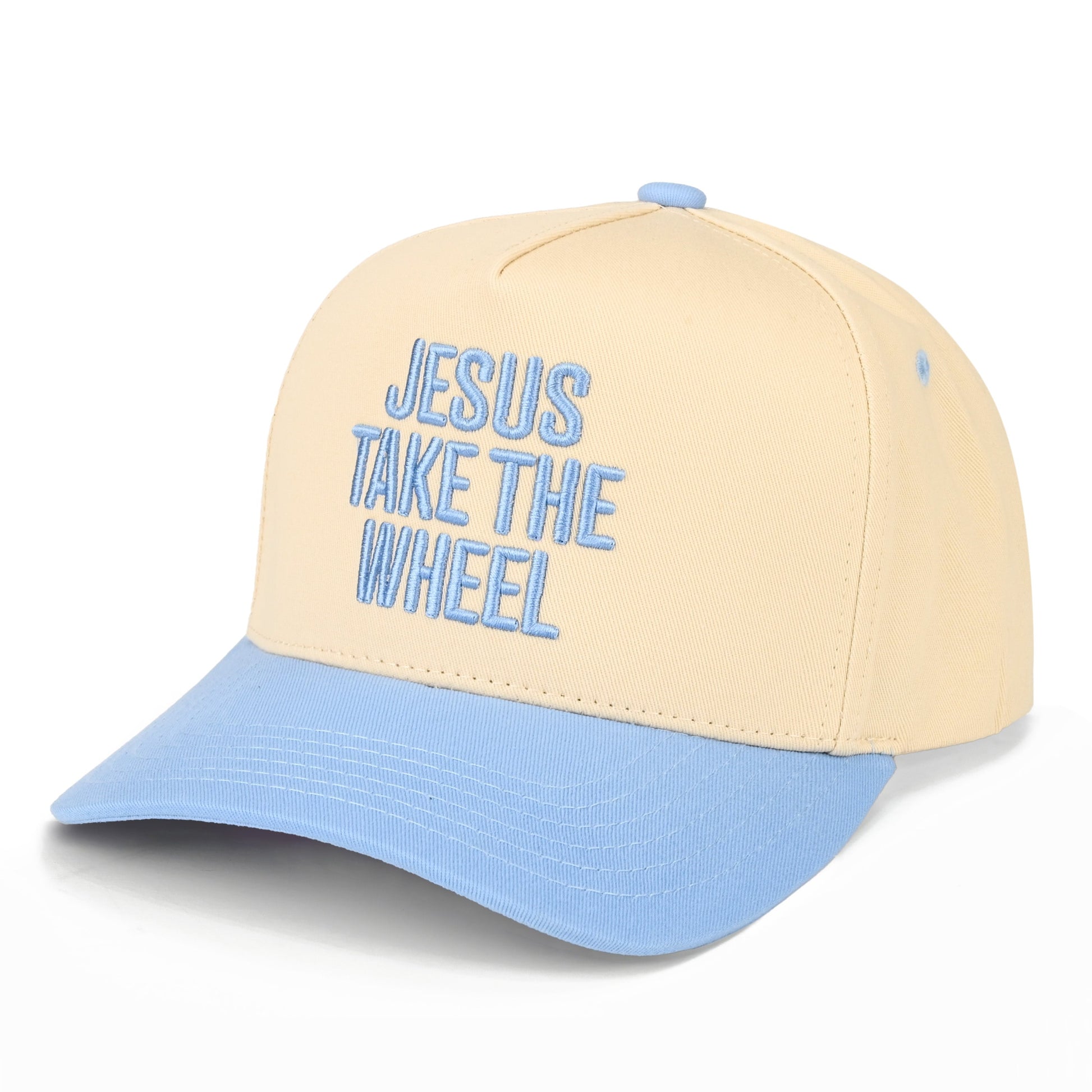 C.C Jesus Take The Wheel Trucker Hat - Sky Blue - Trucker Hats