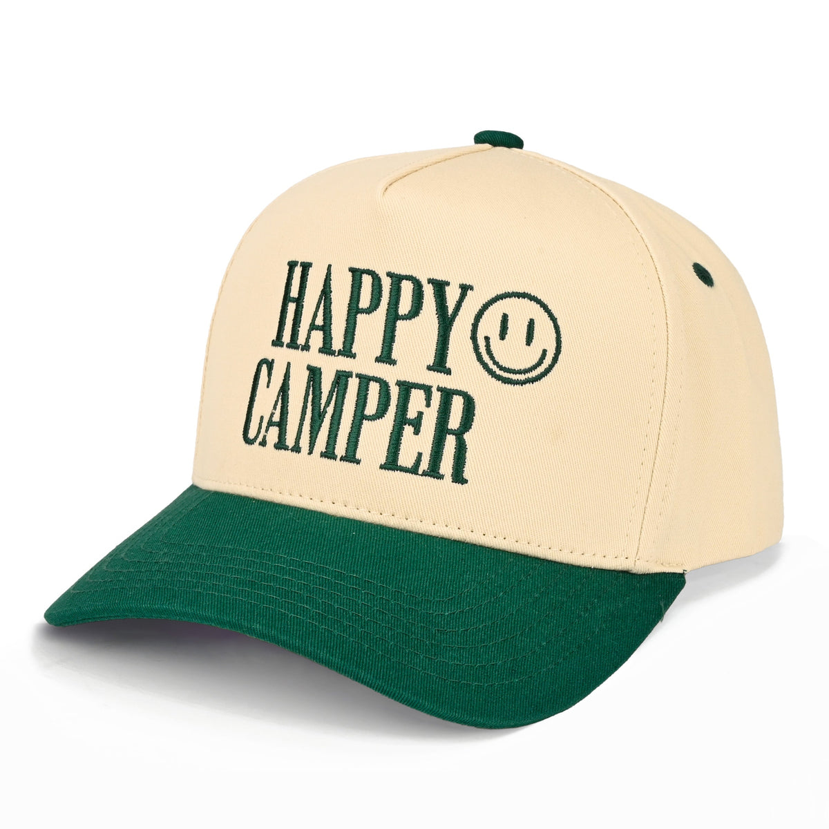 C.C Happy Camper Trucker Hat - Dk. Green - Trucker Hats