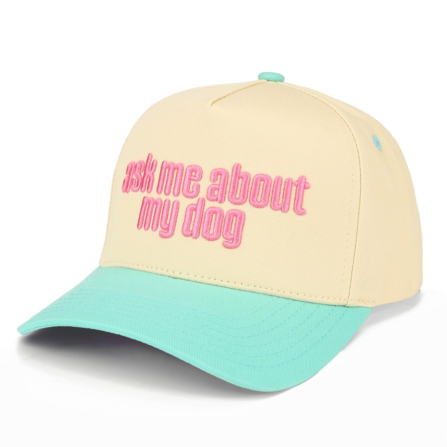 C.C Ask Me About My Dog Trucker Hat - Mint - Trucker Hats
