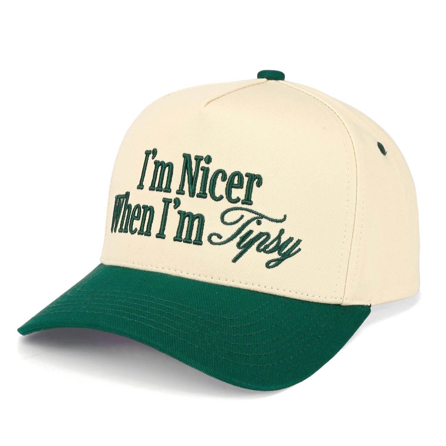 C.C I’M Nicer When I Am Tipsy Hat - Dk. Green - Trucker Hats