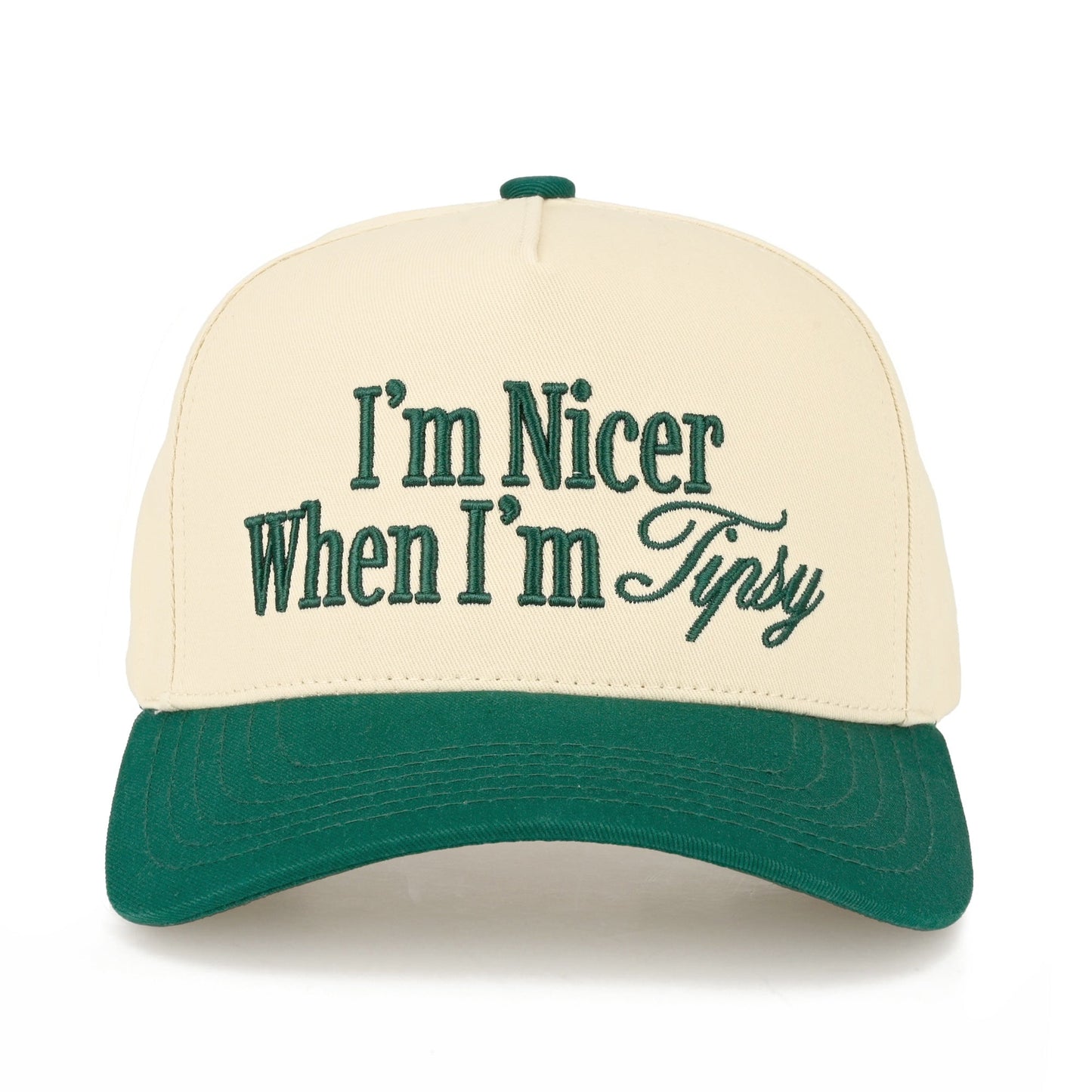 C.C I’M Nicer When I Am Tipsy Hat - Dk. Green - Trucker Hats