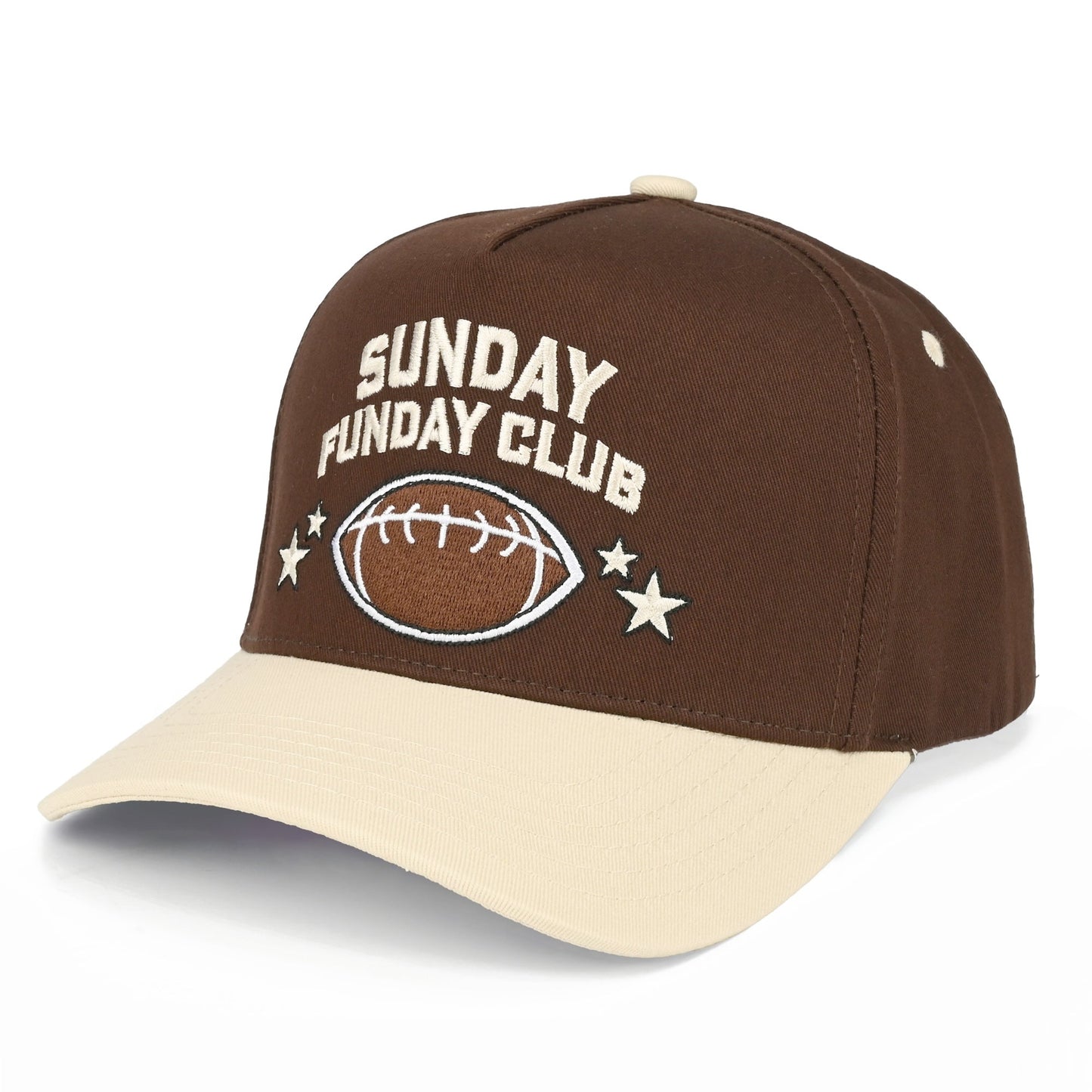 C.C Sunday Funday Club Trucker Hat - Cream/Brown - Trucker Hats
