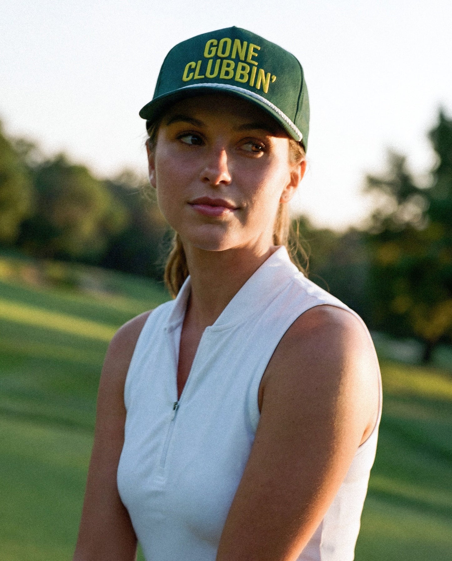 C.C Gone Clubbin’ Trucker Hat - Dk. Green/White - Trucker Hats