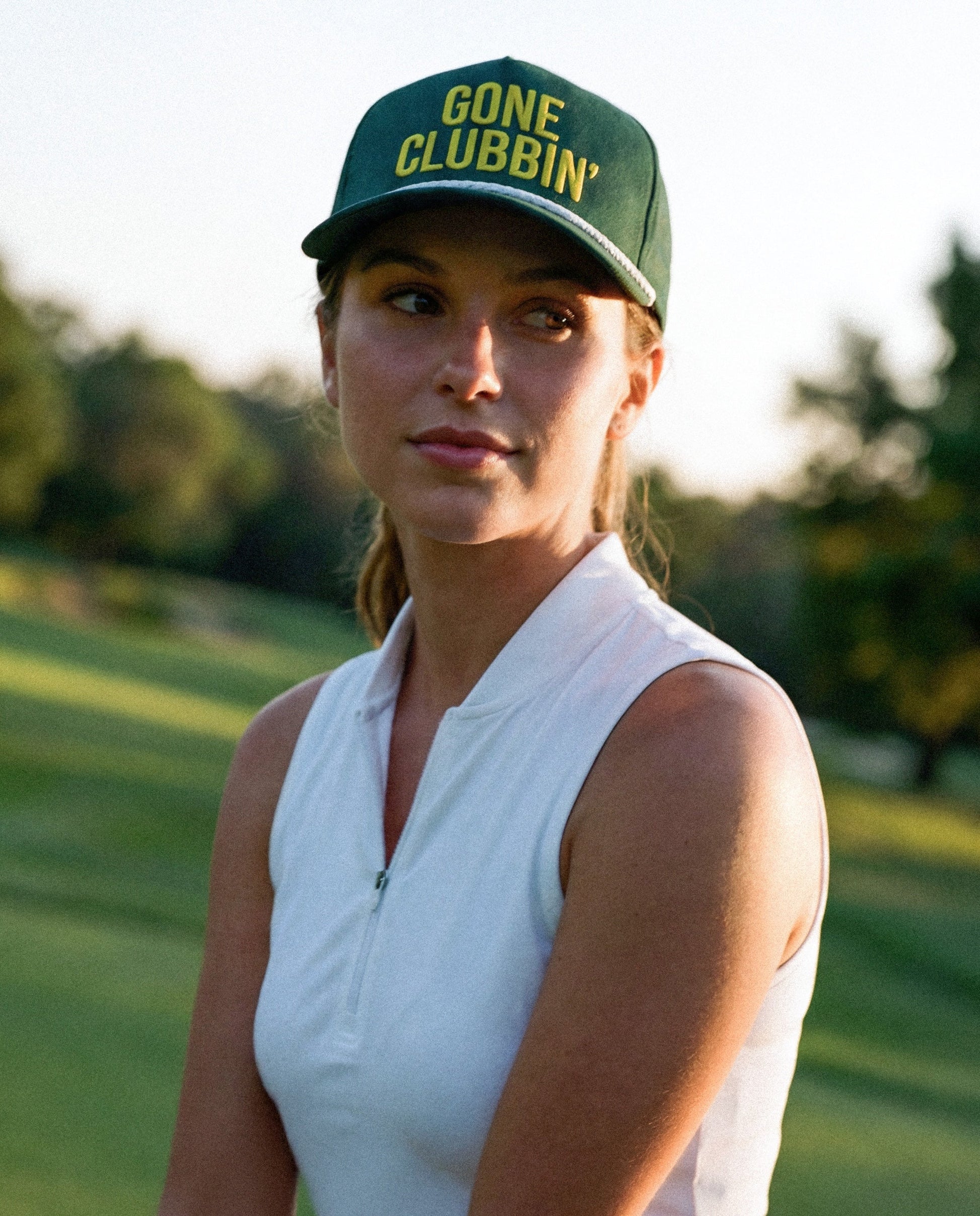 C.C Gone Clubbin’ Trucker Hat - Dk. Green/White - Trucker Hats