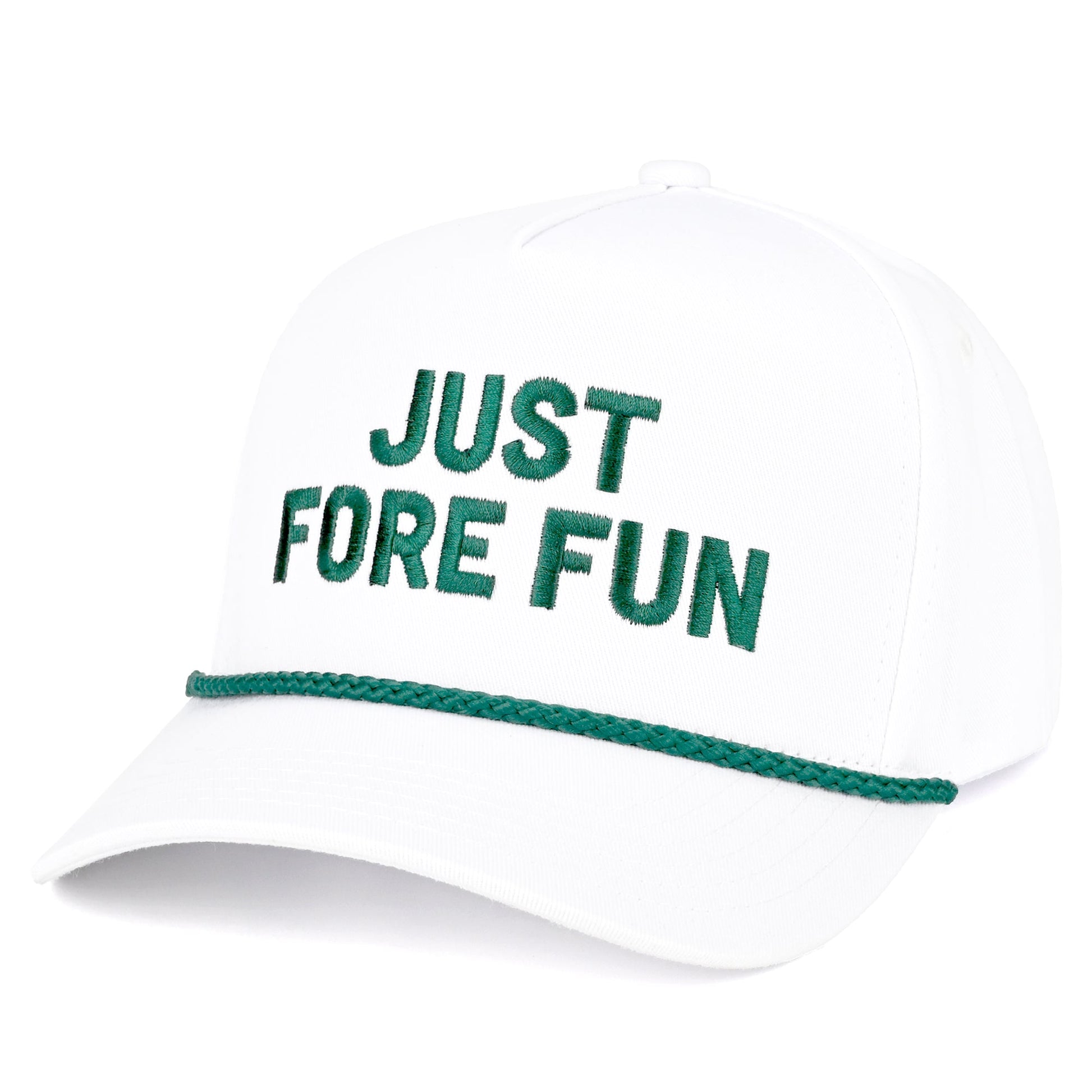 C.C Just Fore Fun Trucker Hat - White/Green - Trucker Hats
