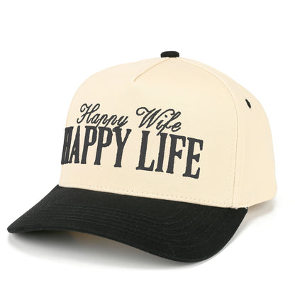 C.C Happy Wife Happy Life Trucker Hat - Black - Trucker Hats