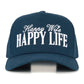 C.C Happy Wife Happy Life Trucker Hat - Trucker Hats