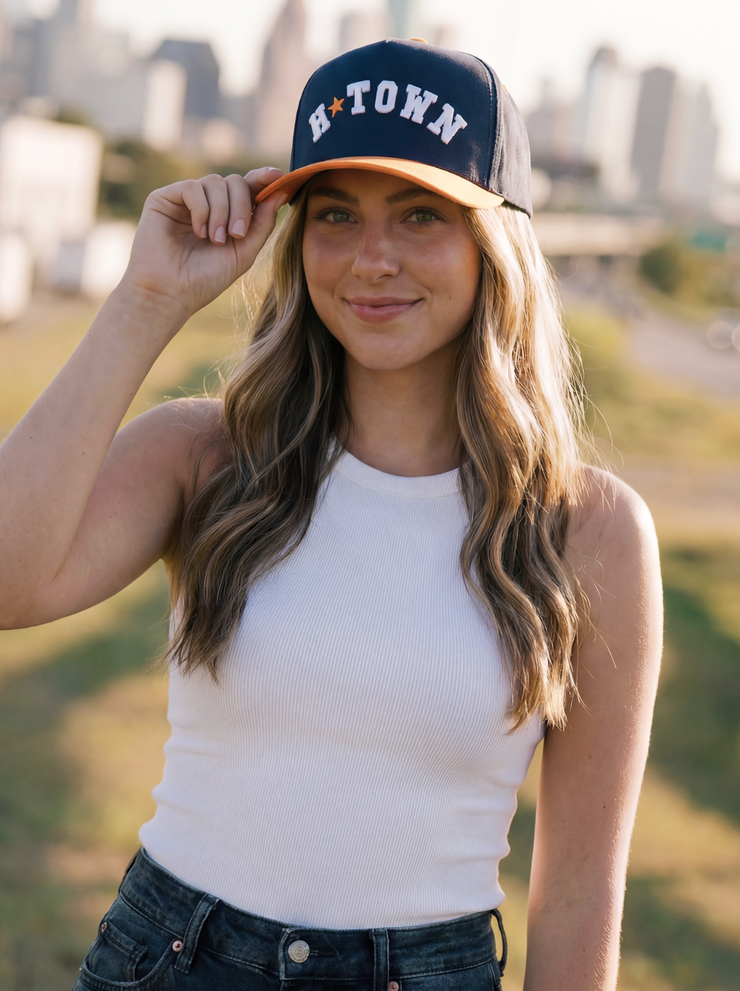 C.C H Town Trucker Hat