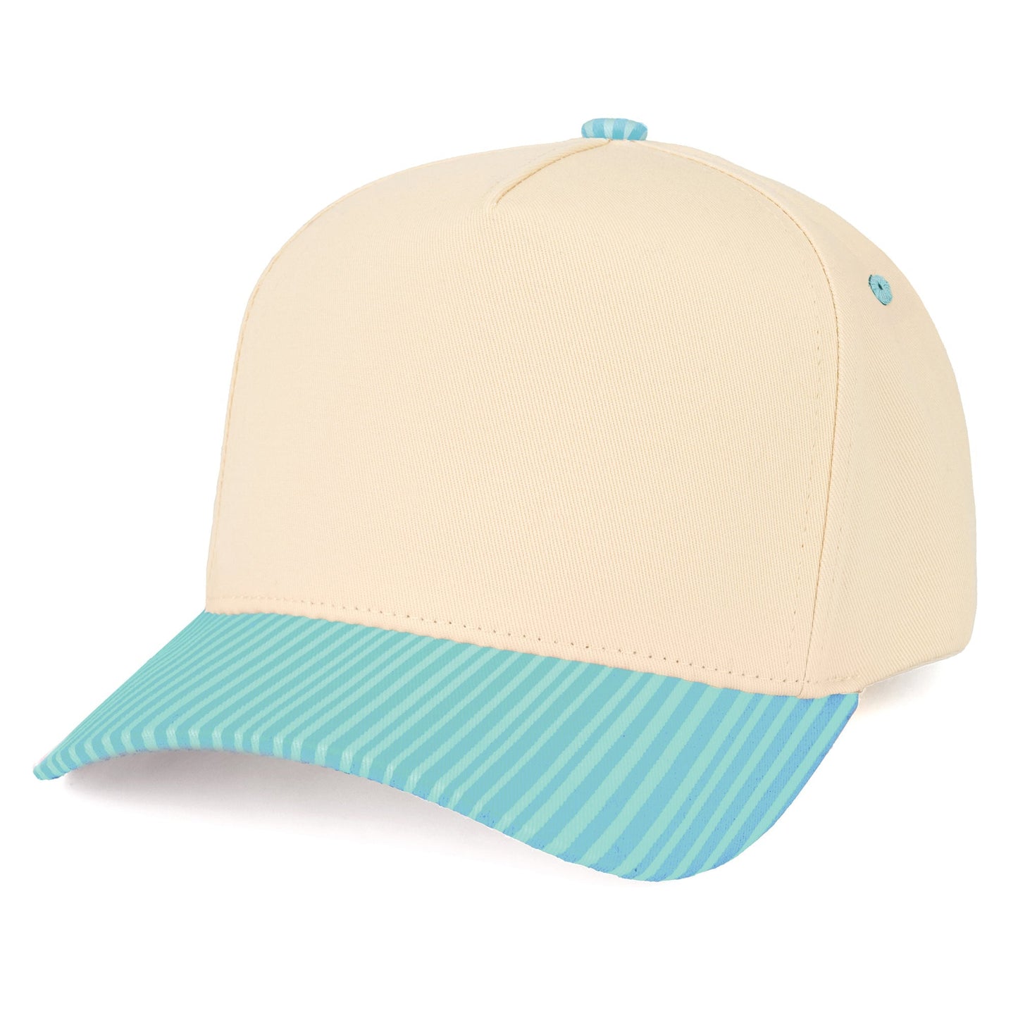 C.C Striped Bill Trucker Hat (8.4)