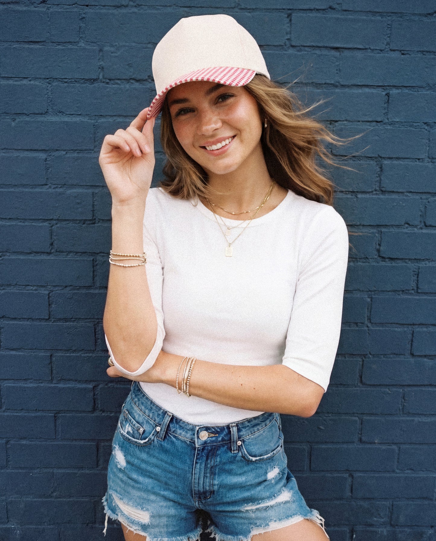 C.C Small Gingham Check Hat (8.4)