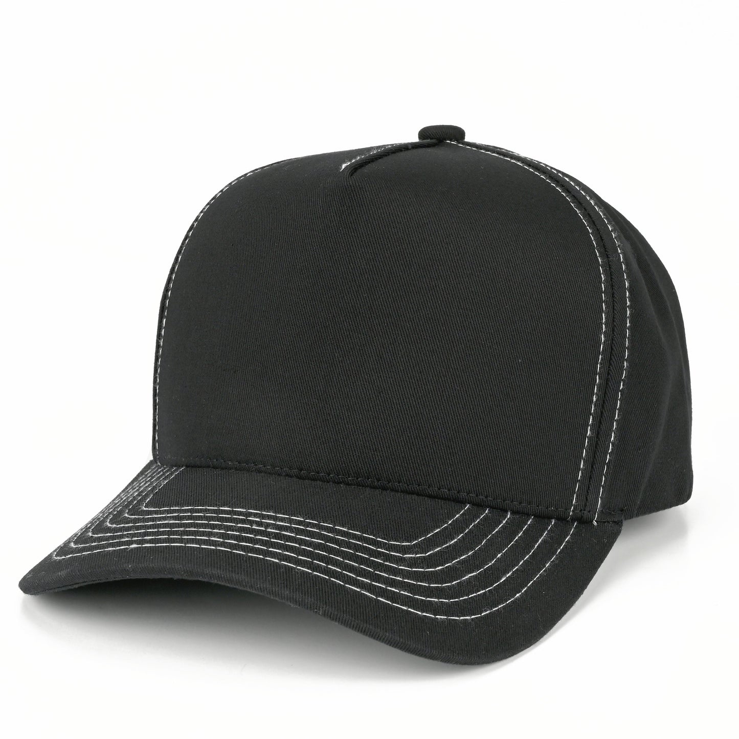 C.C Chain Stitch Embroidered Trucer Hat - Black - Trucker Hats
