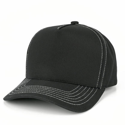 C.C Chain Stitch Embroidered Trucer Hat - Black - Trucker Hats