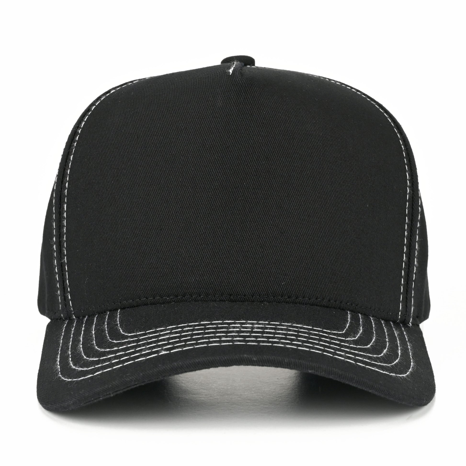 C.C Chain Stitch Embroidered Trucer Hat - Black - Trucker Hats