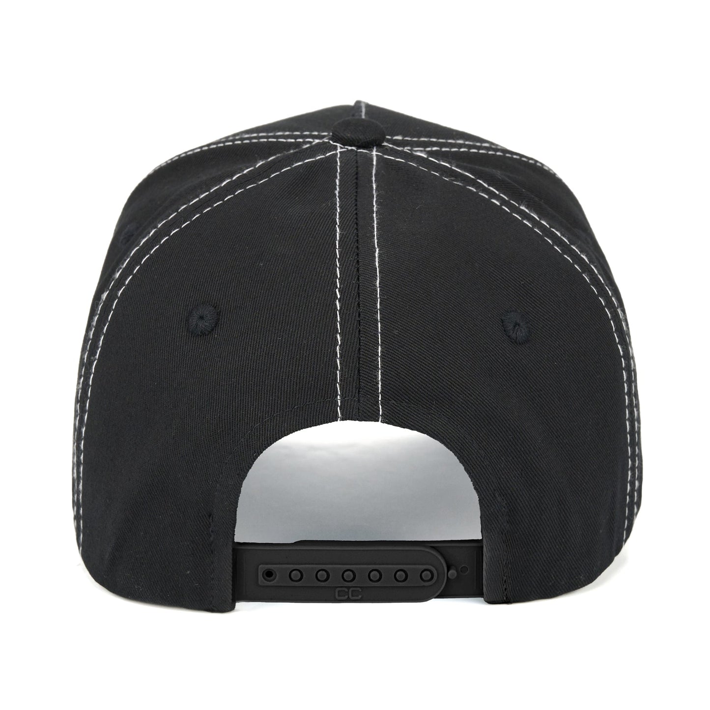 C.C Chain Stitch Embroidered Trucer Hat - Black - Trucker Hats