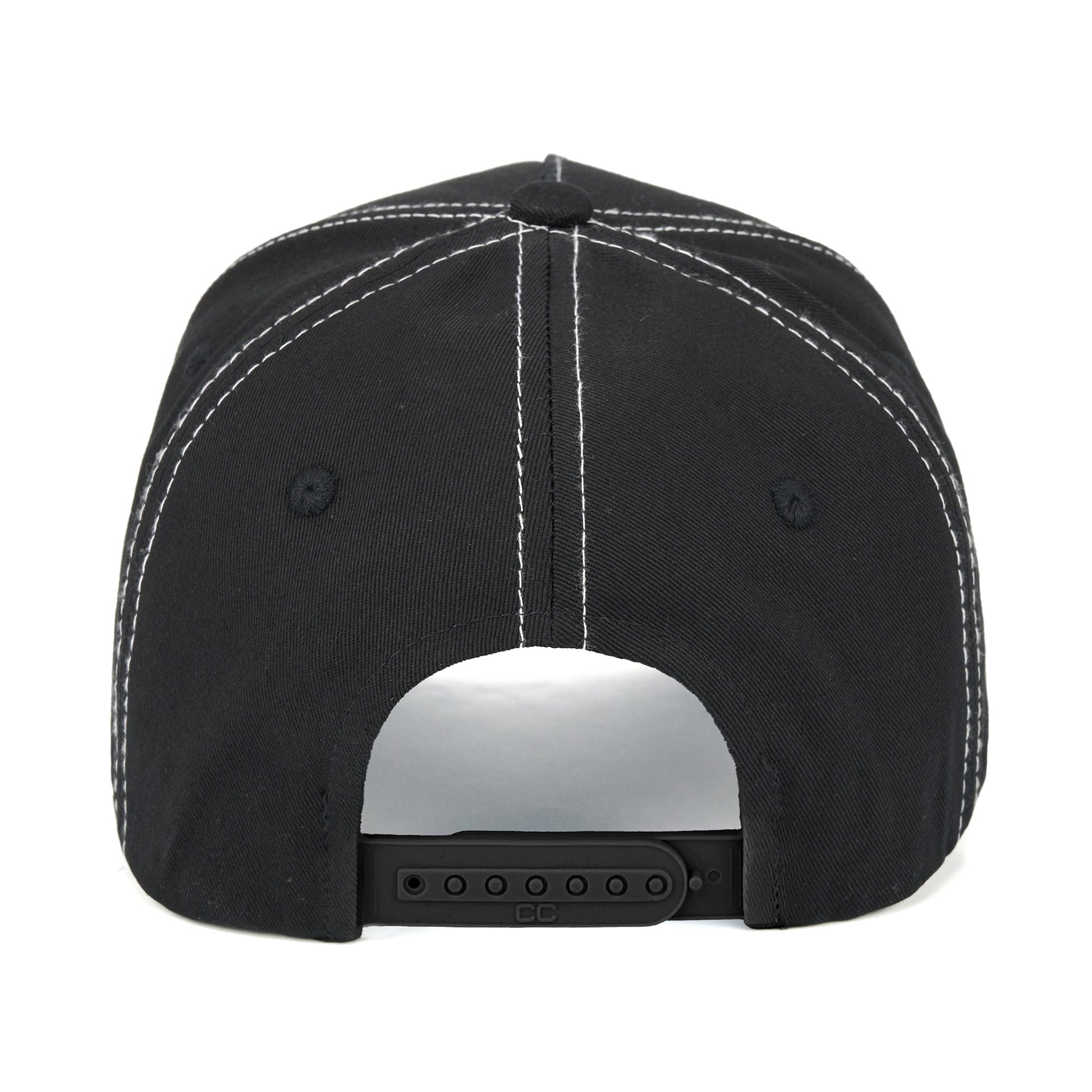 C.C Chain Stitch Embroidered Trucer Hat - Black - Trucker Hats