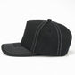 C.C Chain Stitch Embroidered Trucer Hat - Black - Trucker Hats