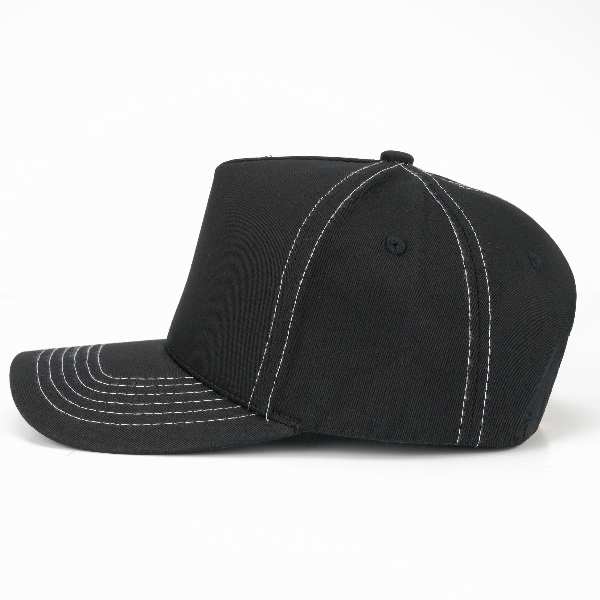 C.C Chain Stitch Embroidered Trucer Hat - Black - Trucker Hats