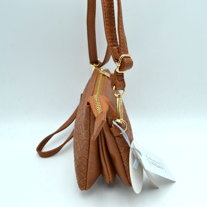 Woven 2-in-1 Crossbody Bag and Wristlet Clutch - Crossbody Bags