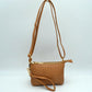 Woven 2-in-1 Crossbody Bag and Wristlet Clutch - Light Brown - Crossbody Bags