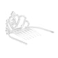 Madeline Love Clear, Silver "16" Crystal Rhinestone Mini Tiara - Hair Accessories - extra