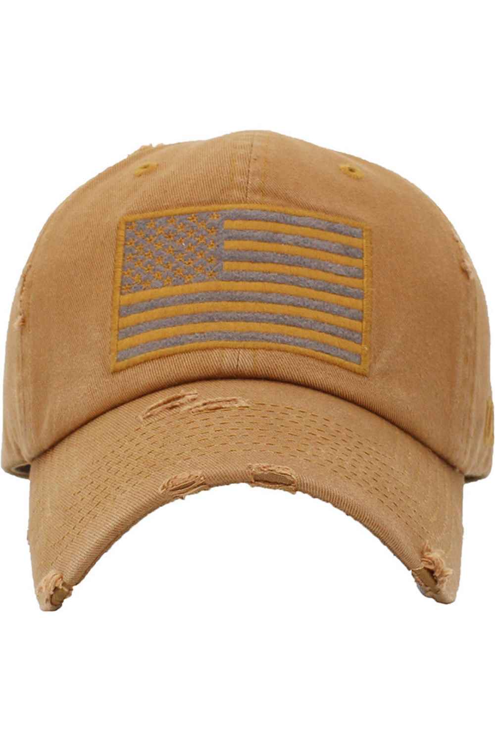 TIM Show off your patriotic style with this Unisex American Flag washed vintage distressed baseball cap, featuring a classic worn-in look and bold flag detail. Designed for comfort with an adjustable fit, this everyday cap is perfect for casual outings, outdoor activities, or laid-back weekends.