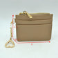 Slim Card Holder Wallet with Zipper Pocket and Heart Keyring - Bags & Wallets