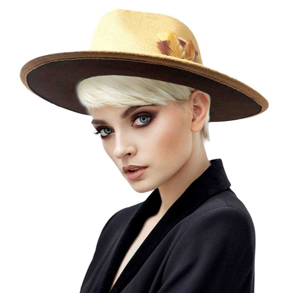 Tan Feather Pointed Fedora Panama Hat, is perfect for warm weather. Its pointed top design and feather detail add a touch of class to any outfit. The lightweight construction ensures total comfort and breathability. Keep your style fresh, A classic gift to travelers or fashion-forwarded friends and family members.