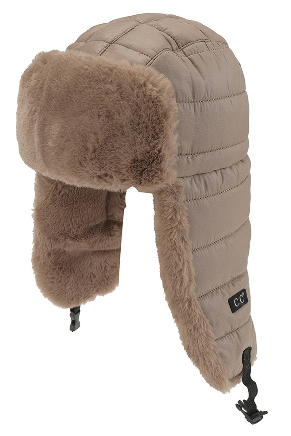 Taupe C.C Padded Faux Fur Trapper Hat combines technical performance with timeless design. Constructed with premium padding and luxurious faux fur lining, this hat delivers superior thermal regulation in cold environments. The classic trapper silhouette features adjustable ear flaps that provide customizable protection against wind and precipitation, while the structured crown maintains its shape through extended wear. Ideal for both urban commutes and outdoor adventures.