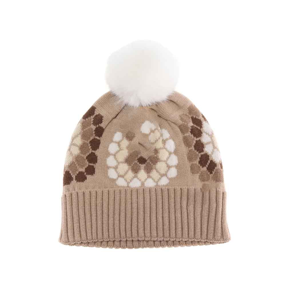 Taupe Flower Pattern Pom C.C Beanie combines cozy warmth with a stylish floral design, perfect for expert knitwear enthusiasts. Crafted for a snug, comfortable fit, its soft fabric ensures lasting comfort during cold days. The playful pom adds a touch of charm, making it an ideal accessory to elevate your seasonal wardrobe with both function and flair. 