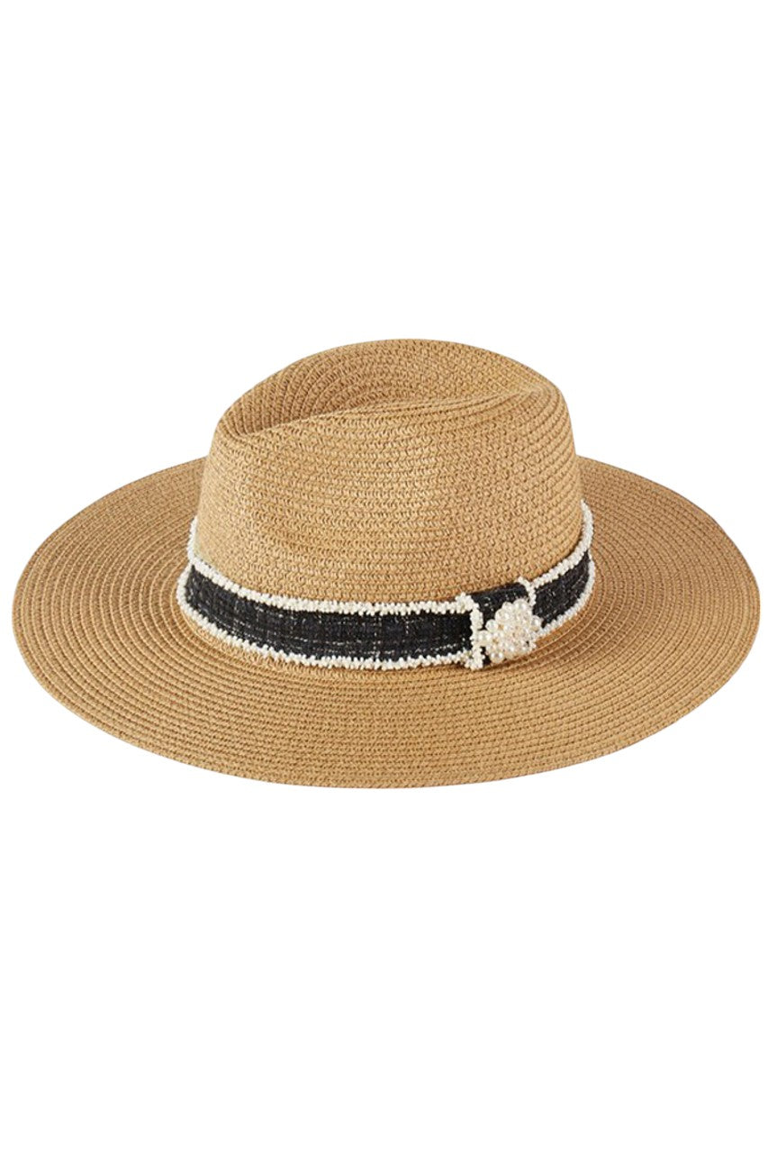 Taupe Tweed with Pearl Band Summer Straw Sun Hat delivers exceptional structural resilience with optimal weight distribution. The pearl band features precisely calibrated pearl-to-space ratios that create visual rhythm while reinforcing the critical crown-brim transition. The brim architecture incorporates a multi-density weave that maintains dimensional stability in variable humidity while offering comprehensive UV protection with a calculated 8.5-degree downward angle. 
