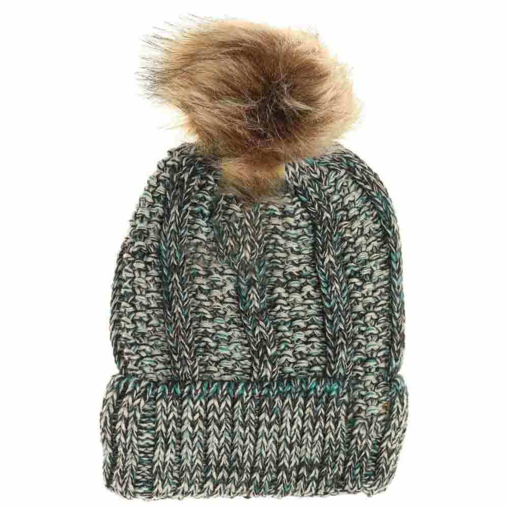Teal Fuzzy Lined Multi Tone Fur Pom CC Beanie delivers expert-level warmth and style with its plush, fuzzy interior that insulates effectively against cold conditions. Crafted with a multi-tone fur pom, it adds a sophisticated accent to any winter outfit. This beanie balances functionality and refined design, making it an essential accessory for those seeking dependable comfort without compromising on fashionable appeal.