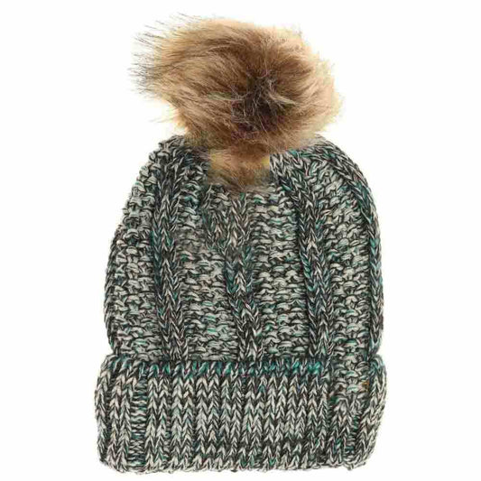 Teal Fuzzy Lined Multi Tone Fur Pom CC Beanie delivers expert-level warmth and style with its plush, fuzzy interior that insulates effectively against cold conditions. Crafted with a multi-tone fur pom, it adds a sophisticated accent to any winter outfit. This beanie balances functionality and refined design, making it an essential accessory for those seeking dependable comfort without compromising on fashionable appeal.