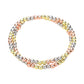 Three Tone 2PCS Stainless Steel Ball Stretch Multi Layered Bracelets are both stylish and durable, making them the perfect addition to any jewelry collection. The stainless steel material ensures long-lasting wear while the multi-layered design adds a unique touch. Add a touch of sophistication to any outfit with these trendy bracelets.