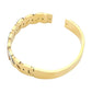 Three Tone Stainless steel three-tone hinged bangle bracelet is the perfect addition to your jewelry collection. Made with high-quality materials, it is not only durable but also stylish. The three different tones add a unique touch to any outfit. Elevate your style with this stunning bangle bracelet.