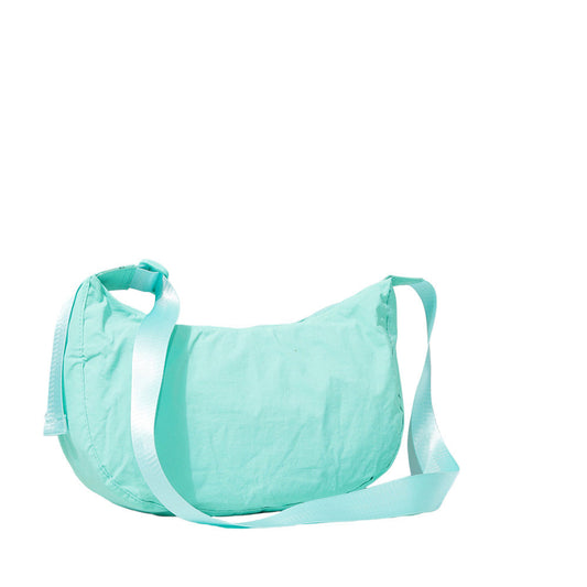 Solid Nylon Sling Bag Crossbody Bag - Turquoise - Crossbody Bags