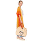Orange Two Tone Lurex Kimono Poncho is a versatile and stylish addition to any wardrobe. Made with a unique Lurex fabric, it adds a touch of shimmer to your outfit. Its kimono design offers a comfortable and flattering fit, making it suitable for any body type. Perfect for adding a pop of color and sparkle to your outfit. 