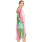 Pink & Green Two Tone Lurex Kimono Poncho is a versatile and stylish addition to any wardrobe. Made with a unique Lurex fabric, it adds a touch of shimmer to your outfit. Its kimono design offers a comfortable and flattering fit, making it suitable for any body type. Perfect for adding a pop of color and sparkle to your outfit. 